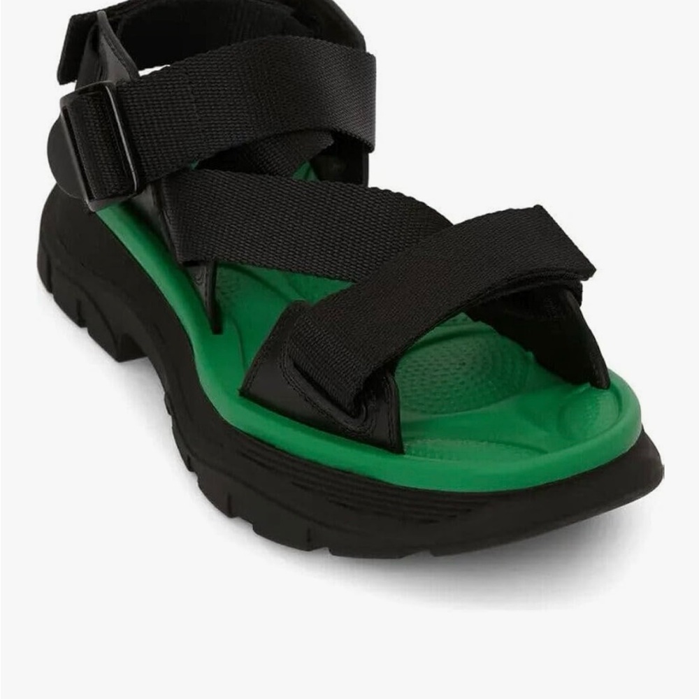Alexander McQueen Black and Green Sandals